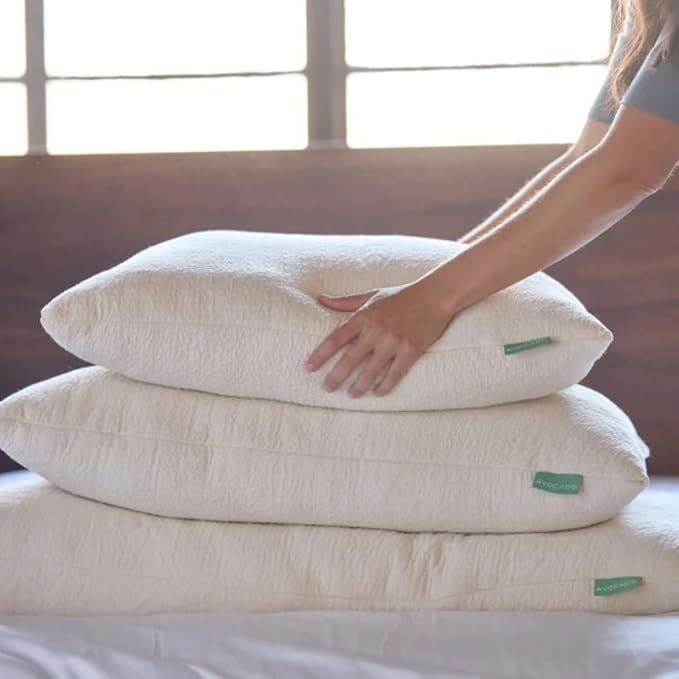Avocado Organic Pillow Natural Latex Core with Kapok Fiber Fill (King (34" x 19"))