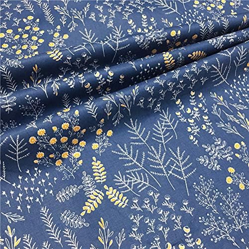 TAOSON 100% Cotton 300 Thread Count Body Pillow Cover Pillowcase Pillow Protector Cushion Cover with Zippers Only Cover No Insert (014 Dark Blue Flower Leaves,21"x54") Fits 20 x 54