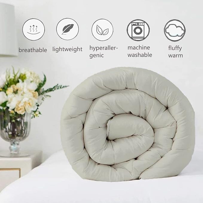 Hypoallergenic 1000-TC Pinch Pleated Down Alternative Comforter Full Size 82 x 86 Inches 1pc Comforter & 2 pcs Pillow Covers, 700 GSM & All Side Corner Tabs 100% Egyptian Cotton