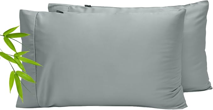 ettitude 100% Lyocell Organic Standard Pillowcase Set of 2, Sage Green | Cooling Sateen Pillowcases with Envelope Closure for Hot Sleepers or Sensitive Skin, Hypoallergenic, Sustainable, OEKO-TEX