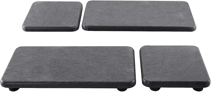 Natural Diatomite Stone Sink Trays Set Of 4, Quick-Dry Soap Dish, Sponge Holder, And Plant Coaster For Kitchen And Bathroom