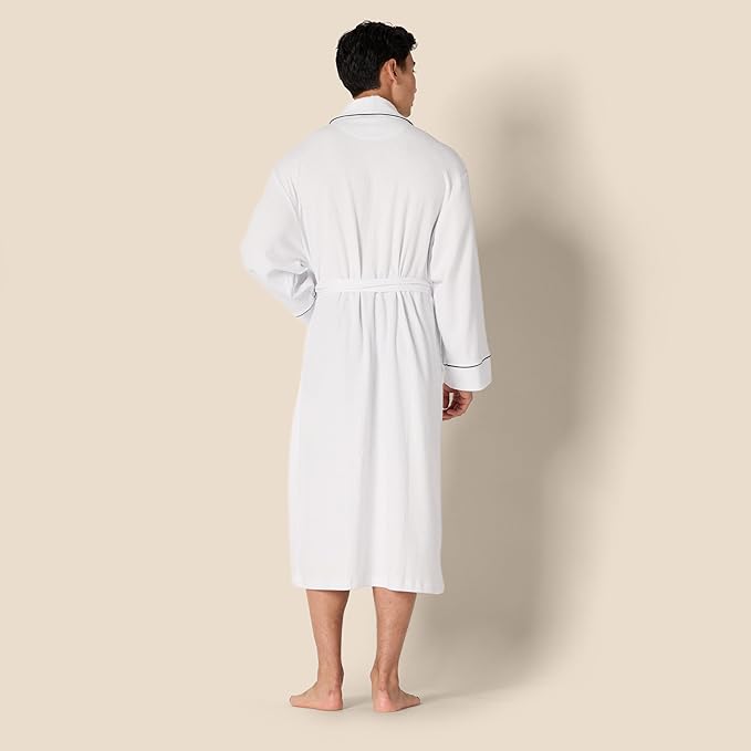 Amazon Essentials Men's Lightweight Cotton Waffle Bathrobe (Available in Big & Tall)