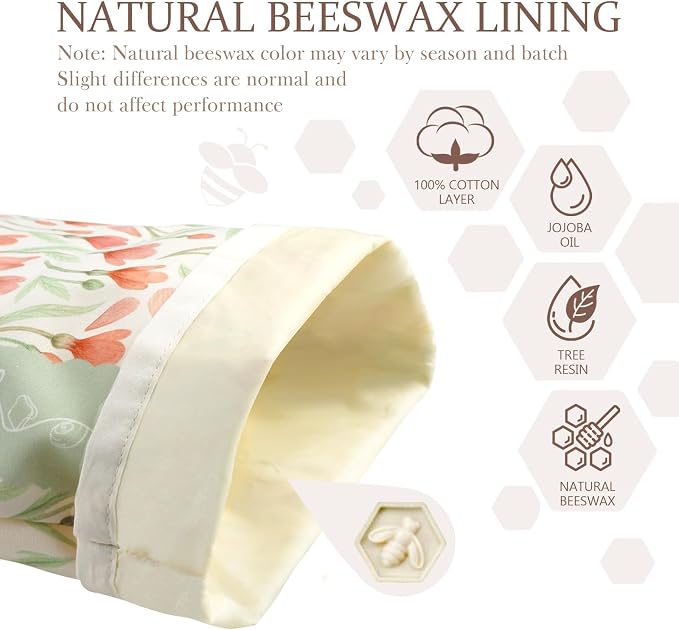 Beeswax Sourdough Bread Bags for Homemade Bread, 2 Packs XL Reusable Organic Beeswax Linen Cotton Sourdough Bag, Keep Loaves Fresh Longer, Homesteading Essentials