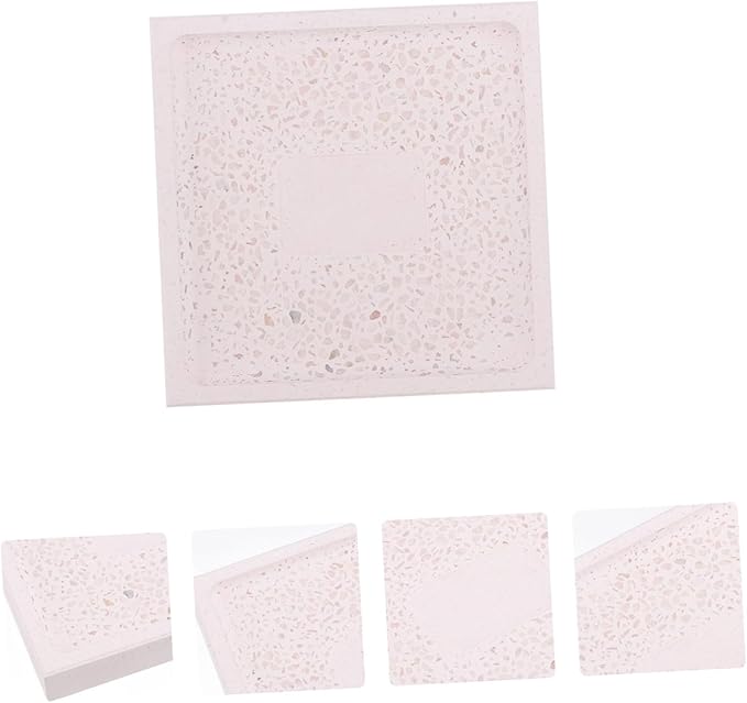 Diatomite Soap Dish Holder with Quick Drying and Anti-Slip Features Clay and Pebble Material Soap Tray for Bathroom Use Flat Bottom Design Stylish and Practical