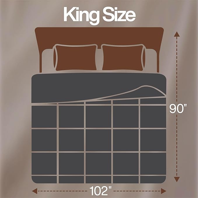 Utopia Bedding King Comforter Duvet Insert, Quilted Grey Comforter with Corner Tabs, Box Stitched Down Alternative Comforters King Size 90 x 102 inches
