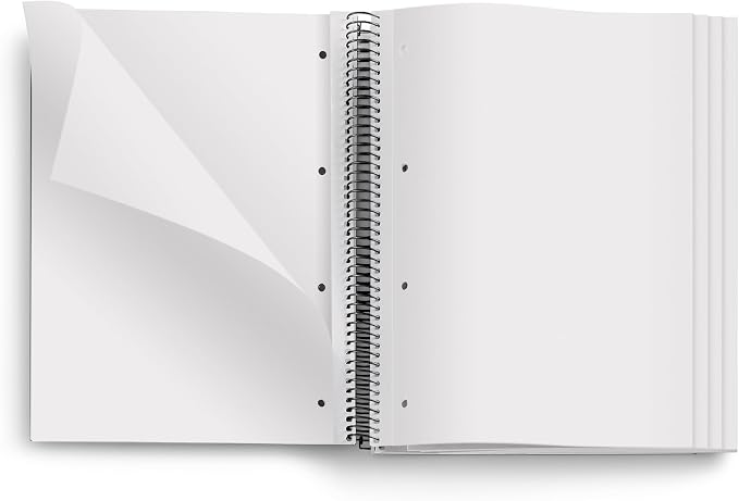 Miquelrius - Recycled A4 notebook, 120 recycled sheets of 80 g/m², plain notebook with blank sheets for drawing, lettering or sketching, recycled cover, 4 holes, lines