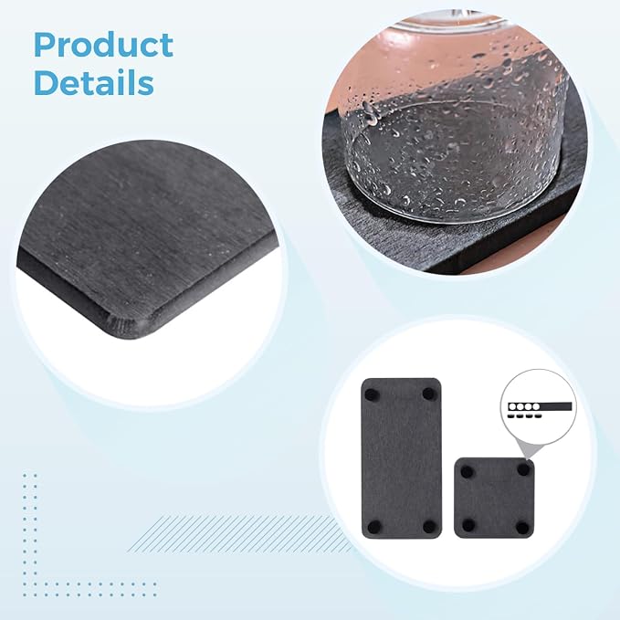 Natural Diatomite Stone Sink Trays Set Of 4, Quick-Dry Soap Dish, Sponge Holder, And Plant Coaster For Kitchen And Bathroom