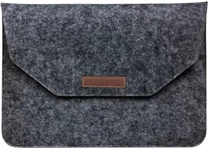 Felt Laptop Bag Laptop Sleeve Tablet Case Ultra Slim Business Carrying Case Protective Bag, Slim Envelope Compatible with Apple MacBook, Acer Dell HP Microsoft Notebook (Dark Gray, 13-inch)