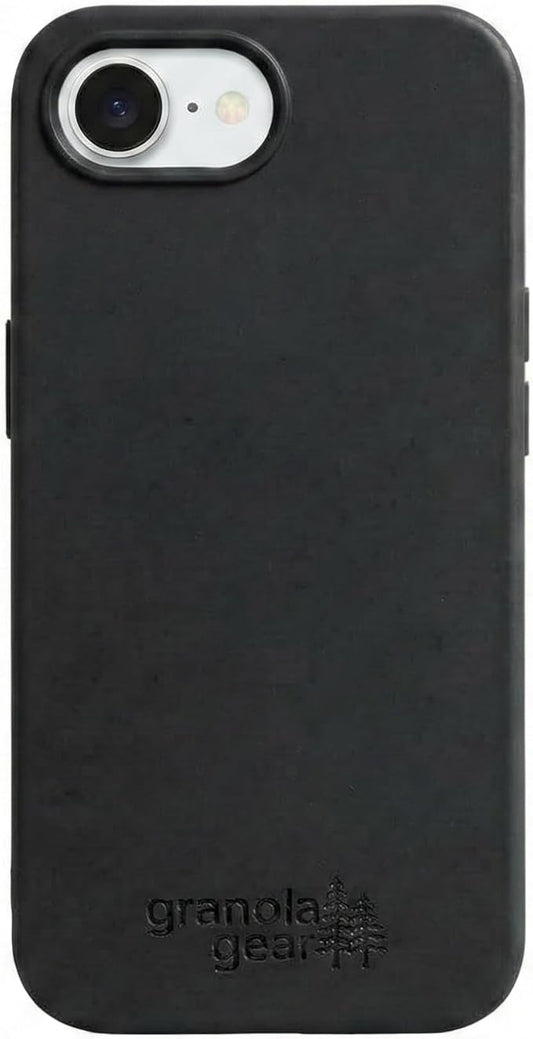 Eco by GranolaGear - Eco-Friendly Phone Case for iPhone 17e - Biodegradable, Compostable, Plastic-Free, Made from Plants - Black Stone