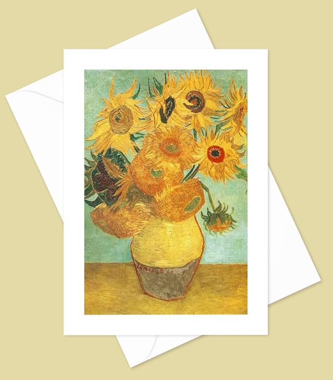Van Gogh Greeting Cards - Set of 10 All Occasion 5x7 Note Cards with Envelopes. Blank Inside. Assorted Famous Works of Vincent Van Gogh