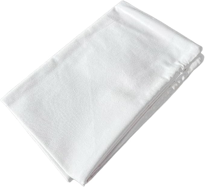 TAOSON 100% Cotton Canvas Home Decorative Square Throw Pillow Cover Cushion Covers Pillowcase, Home Decor Decorations for Sofa Couch Bed Chair 26 x 26 Inch / 65 x 65 cm White