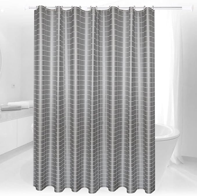 Premium Waterproof PEVA Shower Curtain, Bathroom Bathtub Curtain Liner with Rust Proof Metal Grommets and Hooks