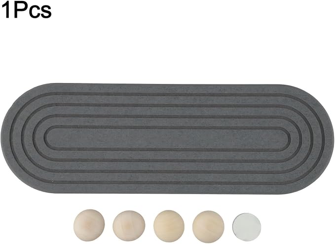 FABULETTA Diatomaceous Earth Soap Dish Tray – 30 x 10 cm Absorbing Drying Mat for Sink & Bathroom Organizer, Natural Diatomite with Wo
