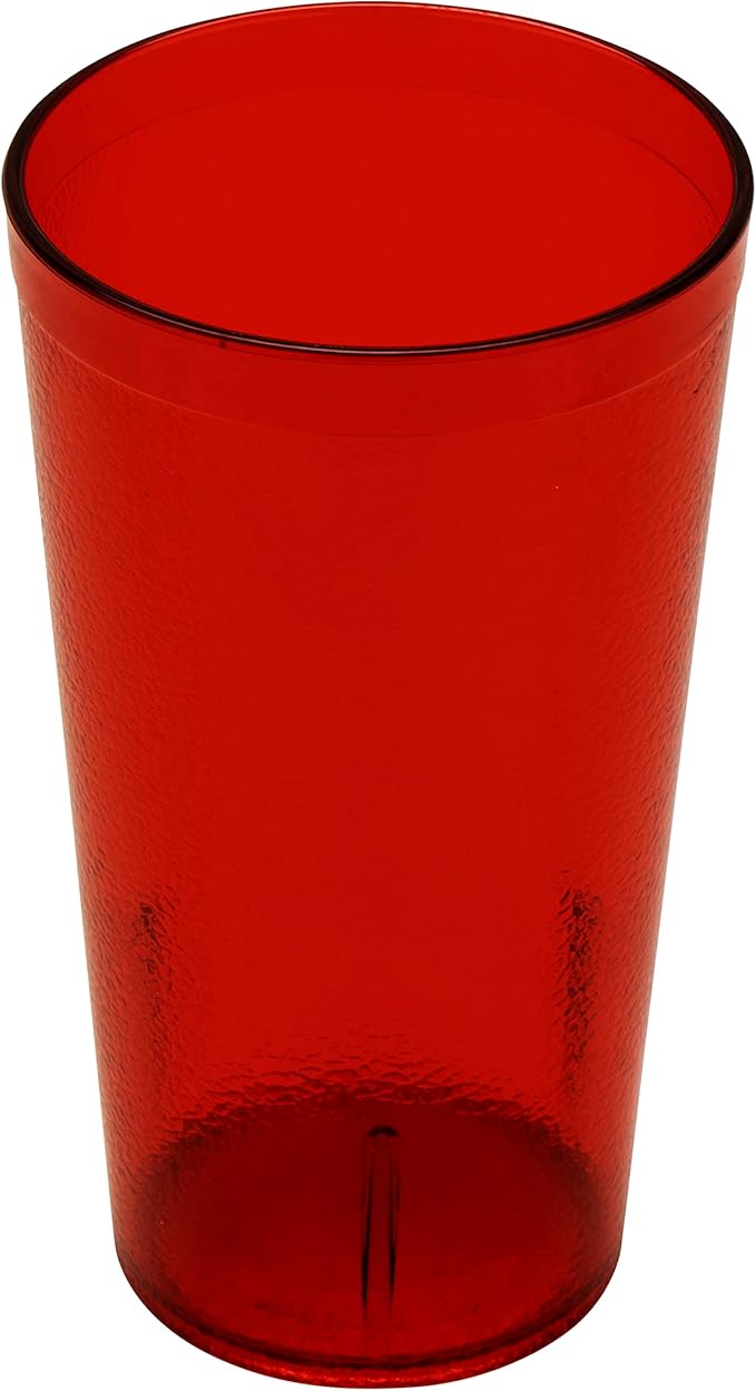 G.E.T. 6616-1-R-EC Heavy-Duty Plastic Restaurant Tumblers, 16 Ounce, Red (Set of 4)