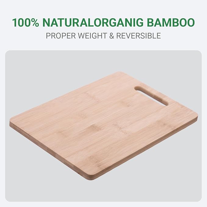 Wood Cutting Boards for Kitchen, Bamboo Cutting Board, Heavy Duty Wooden Chopping Boards for Kitchen Counter Space(Medium, 13.2x9.45 inch)