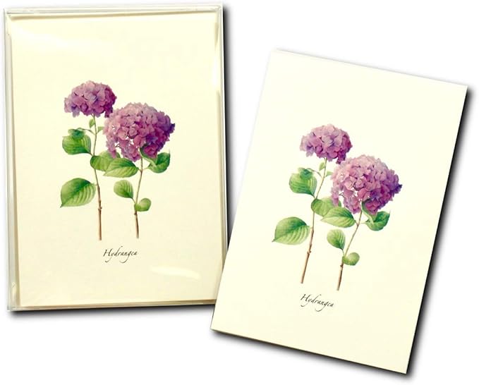 Earth Sky + Water - Hydrangea Notecard Set II - 8 Blank Cards with Envelopes
