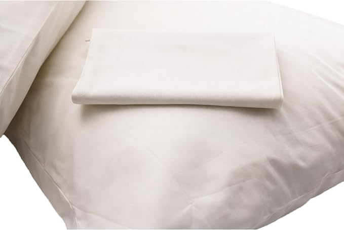 ORGANIC TEXTILES 350 Thread Count GOT's Certified Organic Cotton Pillowcases, Non-Toxic - (Children, Ivory) - Set of 2