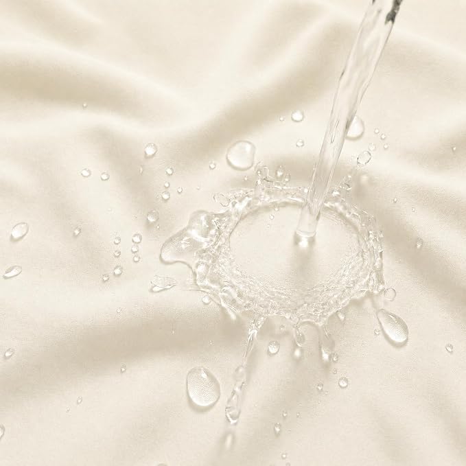 Waterproof Fabric Shower Curtain Liner, TPU Coated, PEVA-Free & Odorless, Hotel Quality, 3 Magnets, Rust-Proof Metal Grommets, Machine Washable, Cream, 72x84 Inch