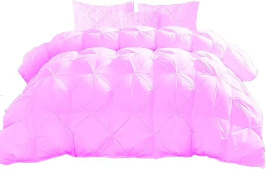 Hypoallergenic 1000-TC Pinch Pleated Down Alternative Comforter Twin XL Size 68 x 92 Inches 1pc Comforter & 2 pcs Pillow Covers, 700 GSM & All Side Corner Tabs 100% Egyptian Cotton