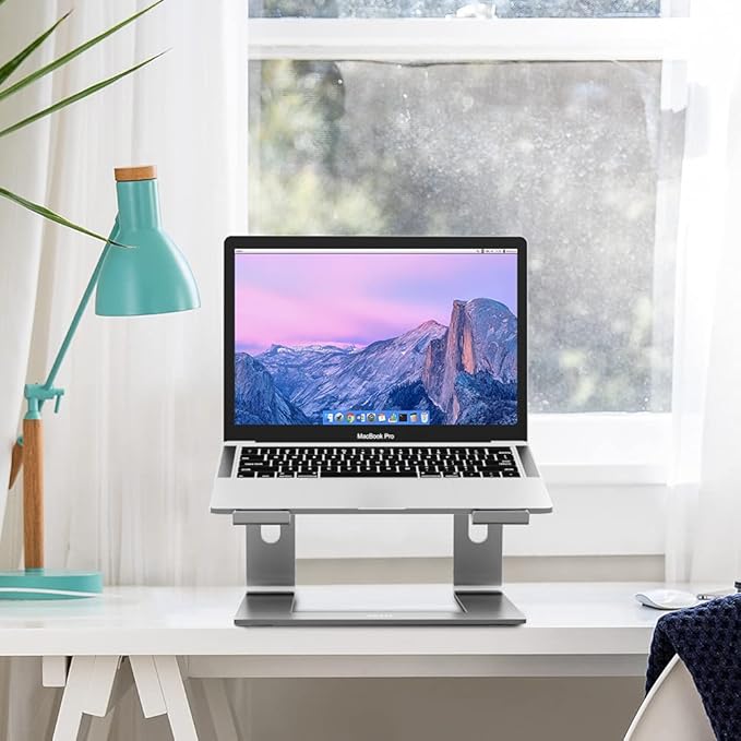 BESIGN LS03 Aluminum Laptop Stand, Ergonomic Detachable Computer Stand, Notebook Holder, Laptop Mount Compatible with Air, Pro, Dell, HP, Lenovo More 10-15.6" Laptops, Gray