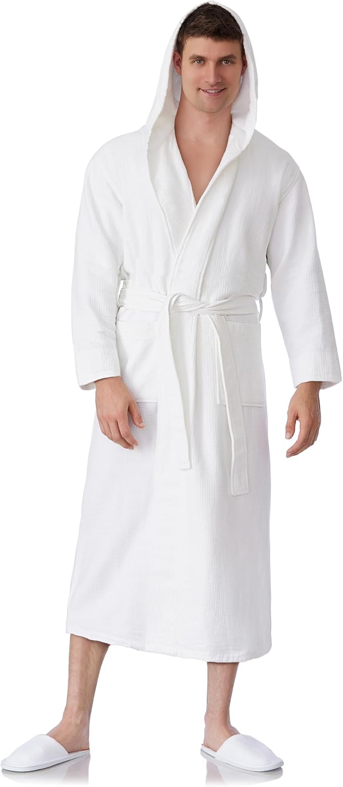 Plush Necessities Hooded Waffle Terry Robe