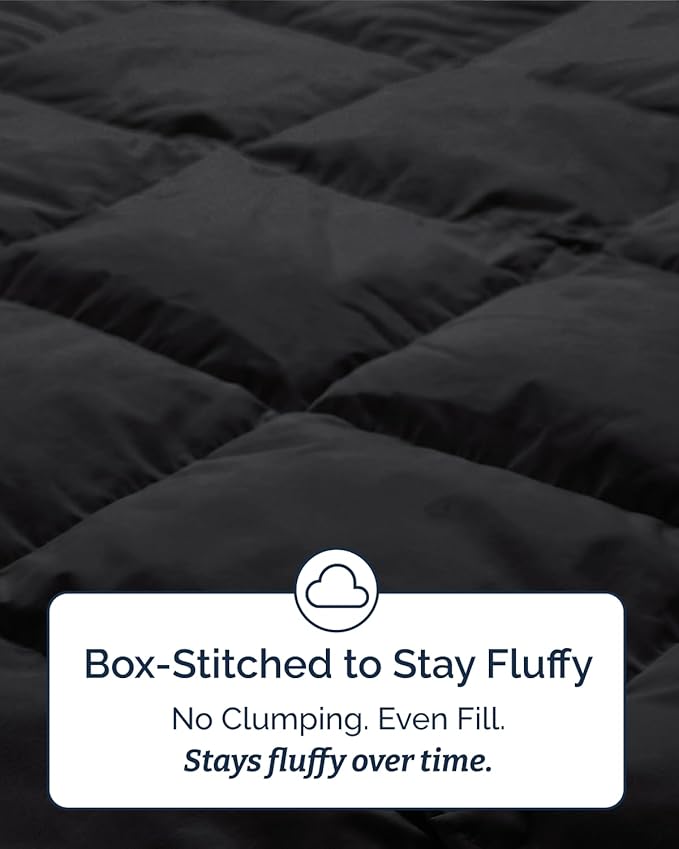 Twin Size, Black Alternative Down Comforter - Warm, Lightweight & Breathable Hotel Quality Bedding Set for Men, Women, Kids and Teens - All Season Oversized Cooling Microfiber Duvet Insert Comforter