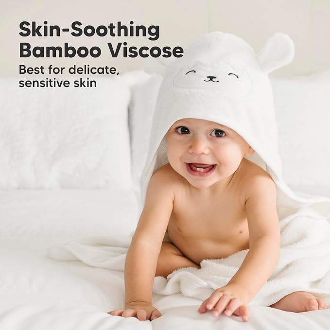KeaBabies Hooded Baby Towel for Newborn - Large Baby Bath Towels with Hood for Boys, Girls, Toddler, Extra Absorbent & Soft Newborn Bath Essentials
