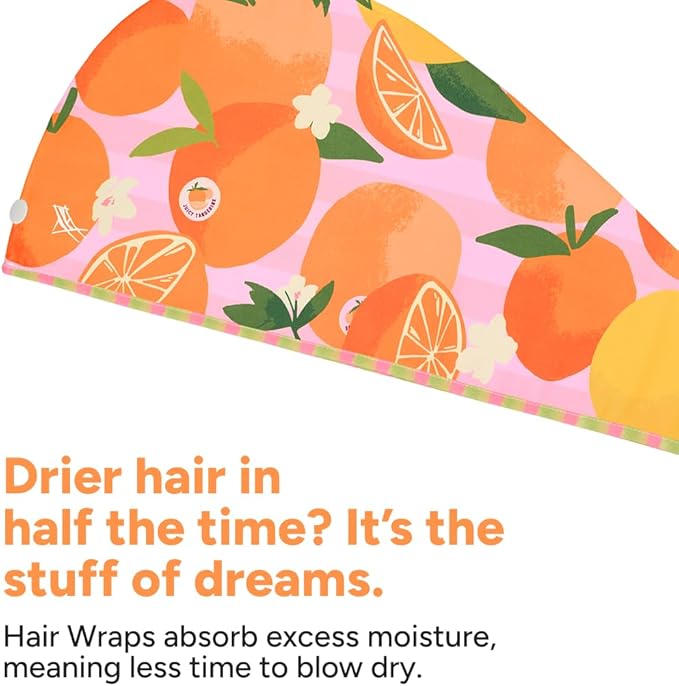 Dock & Bay Turban Hair Towel - for Home & The Beach - Super Absorbent, Quick Dry - Squeeze The Day