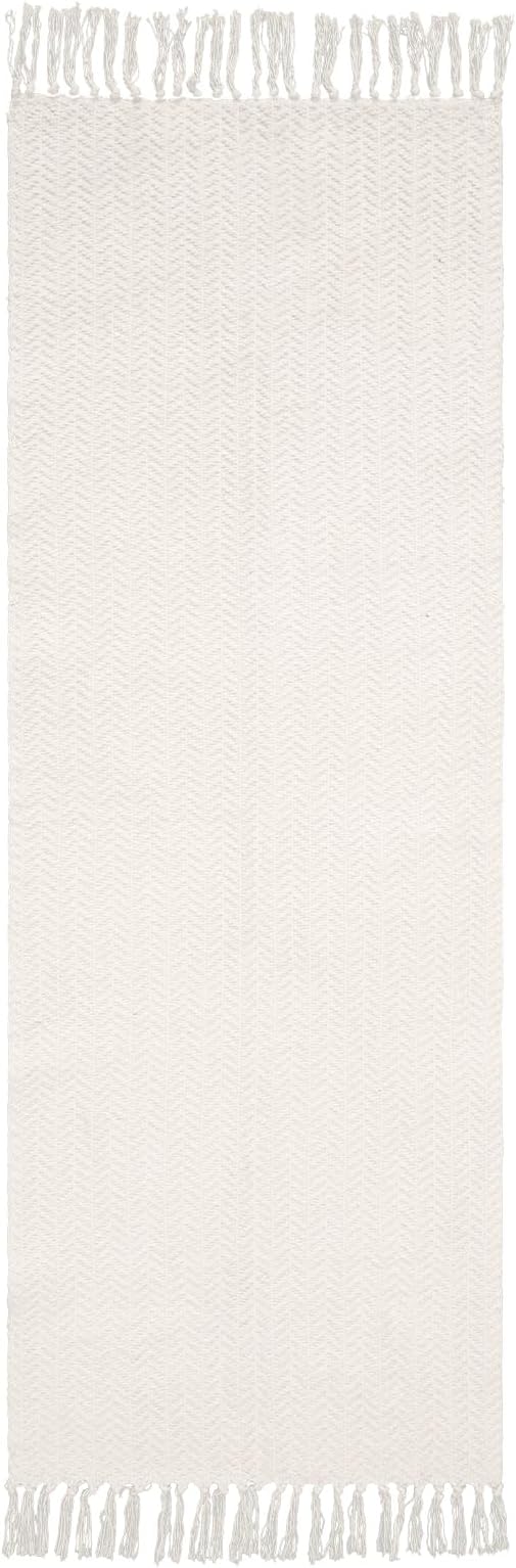 Lahome Belle Boho Kitchen Runner, 2x6 Laundry Room Rug Lightweight Runners for Hallways Washable Runner Rug with Tassels, Farmhouse Cotton Beige Throw Rugs Non Shedding Carpet for Entryway Bathroom
