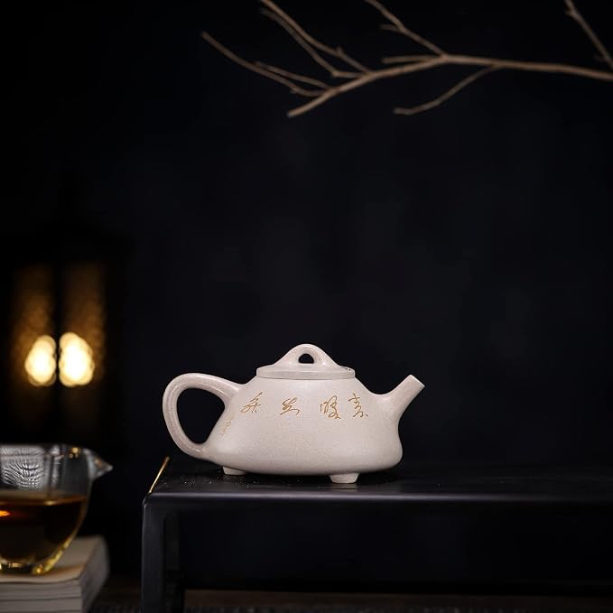 Zisha Teapot, Chinese Yixing Clay Handmade Teapot 8.4 Oz, Infuse Brew Kung Fu Loose Leaf Tea Maker