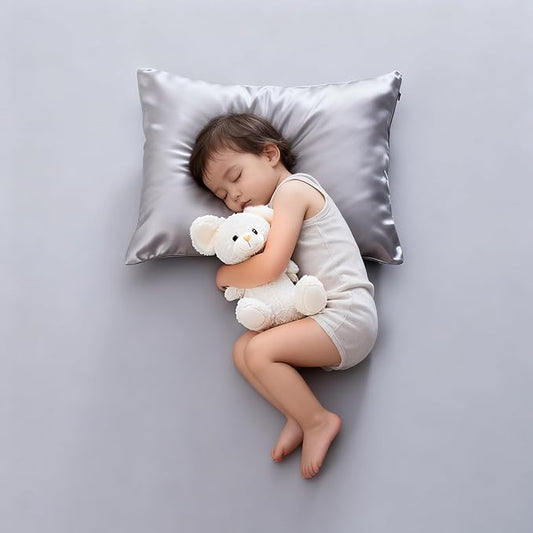 2 Pack Cooling Toddler Pillow Cases,Viscose Derived from Bamboo Small Pillow Protectors Set of 2, 400 Thread Count Soft Silky Breathable Summer Pillow Cover with Zipper Hidden (2PCS, 13‘’x18‘’,Grey)