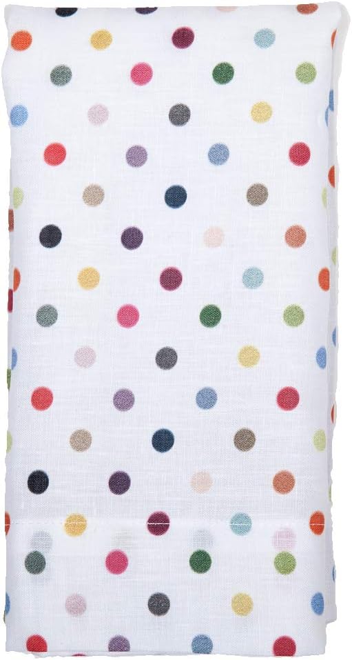 Huddleson Piccadilly Polka Dot Linen Napkin (Set of Four) Italian Luxury Made in US Sewn in US