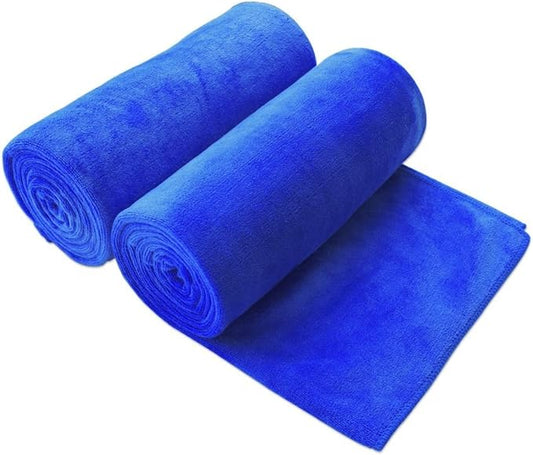 JML Microfiber Bath Sheet Towels, 2 Pack, 40" x 80", Extra Large Bath Towel for Adult,Super Absorbent, Fast Drying, Soft for Body, Shower,Sauna,Yoga,Sport, Fitness,Gym, Dark Blue