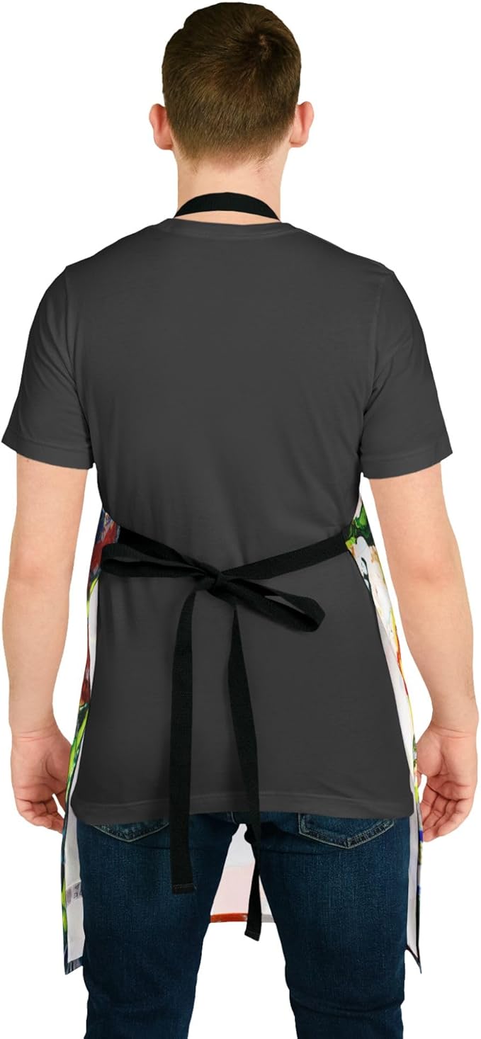 Colorful Graffetti Apron, 5-Color Straps (AOP)