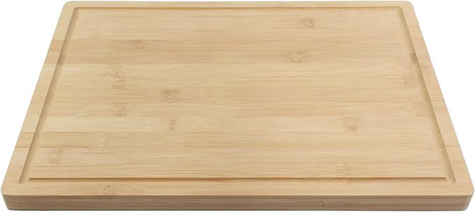 BambooMN Bamboo Cutting Board - 15.75" x 11.75" x 0.75" - Grooved - 1 Unit