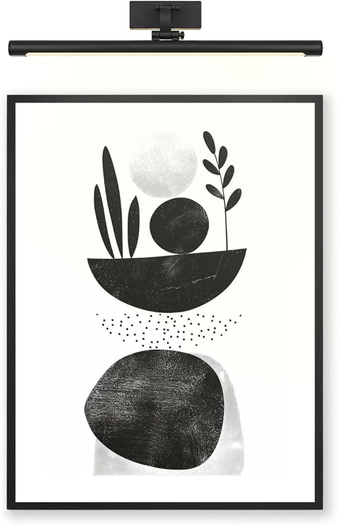 Moonow7 Boho Abstract Plant and Leaf Poster Minimalist Black & White Botanical Wall Art for Home or Office Decor Unframed Size 40x50 cm / 16x20″