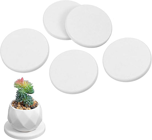 5Pcs Water Absorbing Stone Tray for Sink Water Absorbent Diatomite Trays Fast Drying Stone Sink Tray Diatomaceous Coaster Stones Drying Trays for Hand Soap Dish Cosmetic Bottles Toothbrush Holders