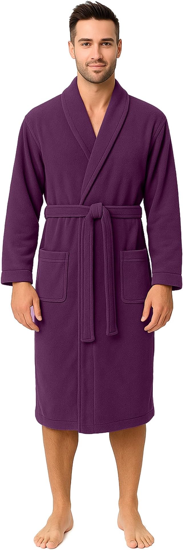 RIVERSIDE Premium 100% Cotton Terry Bathrobe For Women and Men - Soft Towel Robes with Shawl Collar Ajdustable Belt & Pockets