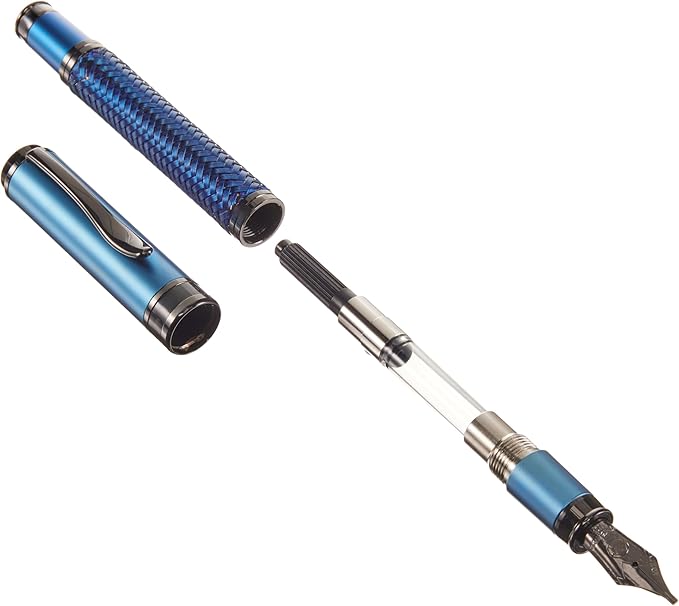Monteverde Innova Formula M Fountain Pen, Blue - Stub Nib, Durable PVD Coating, Refillable, JoWo Stainless Steel Nib, Premium Gift Box