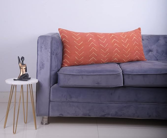 Trade Star 100% Cotton Throw Pillow Case Beautiful Cushion Case Farmhouse Rust Cushion Cover Large Decorative Handmade Boho Spring Pillow Cover for Sofa Highly Durable (Rust Phoenix 14X36 INCHES)