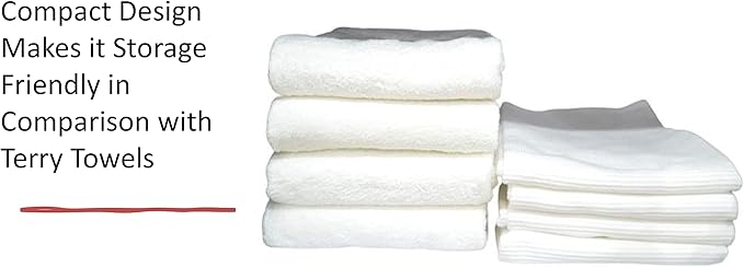 WAFFLE HAND TOWELS PACK OF 4, 20X29 INCHES, 100% NATURAL ORGANIC COTTON GOTS CERTIFIED (BLUE MIST) SUPER ABSORBANT & QUICK DRY, NO SOFTENERS, ENVIRONMENT FRIENDLY