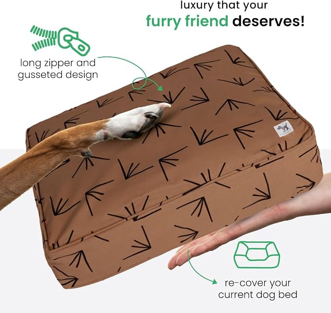Molly Mutt Medium to Large Duvet Cover, Heat Waves, Brown with Black Accents 36"x45"x5"
