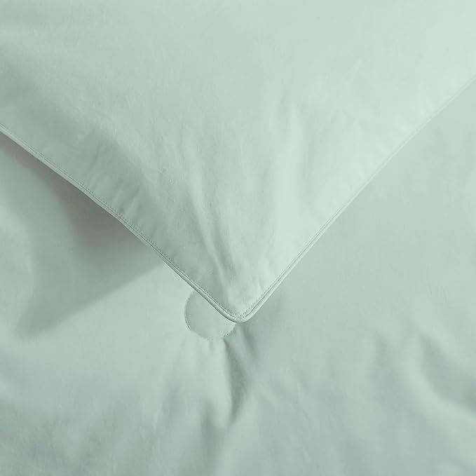 Feather and Loom Button Stitch Down Alternative All Seasons Comforter - Soft and Easy Care Microfiber Cover, Hypoallergenic High Loft Fiber Fill, Machine Washable Color: Dewkist Size: King