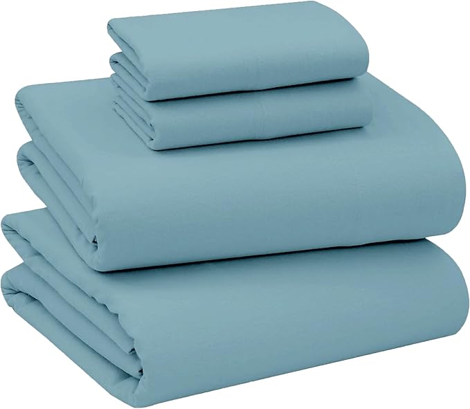 Briarwood Home® Flannel Sheet Set, 100% Organic Cotton, Six-Fold Brushed, Super Soft, Warm, Cozy, Deep Pocket Bedding with NanoTech Infuse for Added Durability and Lasting Comfort (Full, Sky Blue)