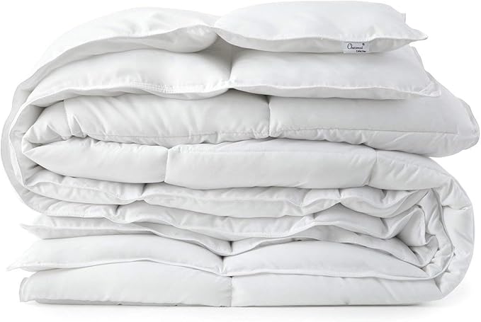 Chezmoi Collection Medium Warmth White Down Alternative Comforter Duvet Insert, Corner Tabs, Queen Size