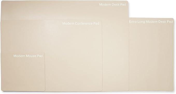 Leatherology Premium Dove Full Grain Leather Desk Pad – Modern Desk Mat for Home Office or Workspace – Water & Scratch Resistant, Slim Portable Design with Microsuede Lining
