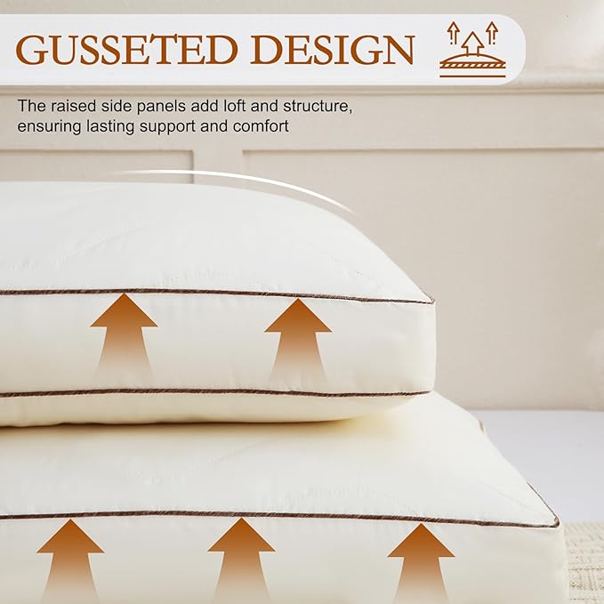 YOUR MOON Natural Soft Wool Pillow King Size, Support Soft Bed Pillows for Sleeping, Premium Australian Wool Filling with 100% Cotton Cover, Down Alternative Pillows (Off White)