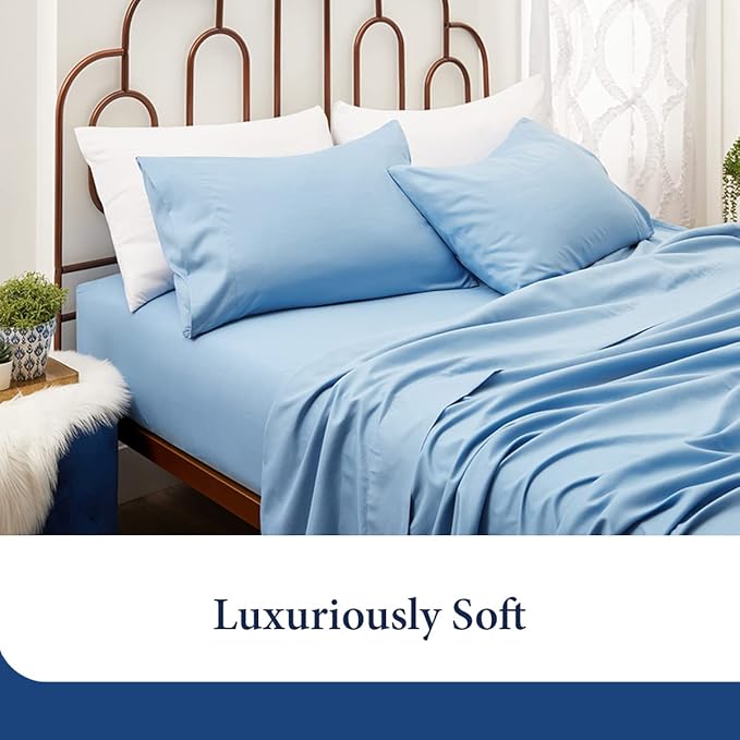 Cosy House Collection Premium Rayon Derived from Bamboo Pillowcases | Ultra Soft, Cooling & Breathable Bedding - Set of 2 (Standard/Queen, Navy Blue)