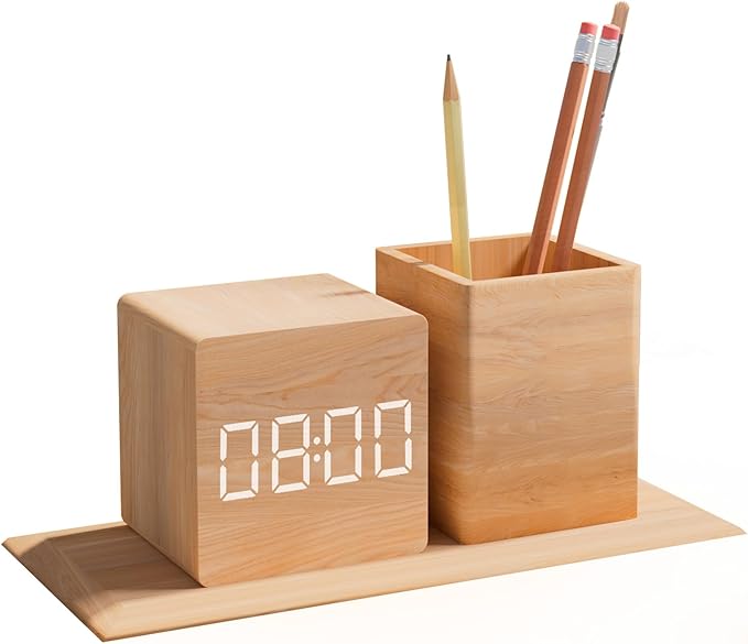ANTDALIS Alarm Clock for Bedrooms, Silent Alarm Clock for Students, Smart LED Digital Alarm Clock, Three Alarm Settings, 3-Level Brightness, Silent Auto Off Screen