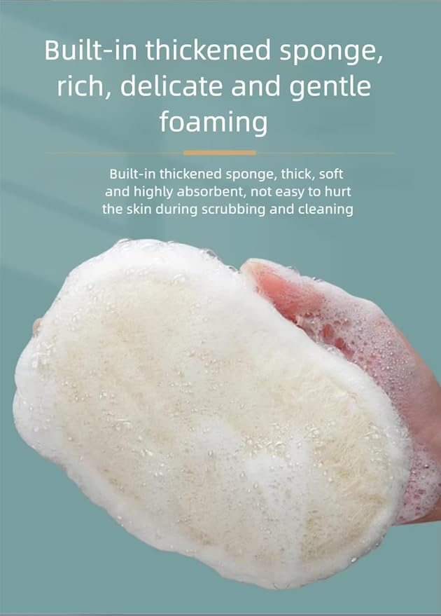 Natural Loofah Sponge – Exfoliating Body & Face Scrubber with Hand Strap, Plant-Based Shower & Bath Loofah Pad, Best Spa-Grade Skin Care for Men, Women & Bikini Area, Eco-Friendly Luffa, 1 Count